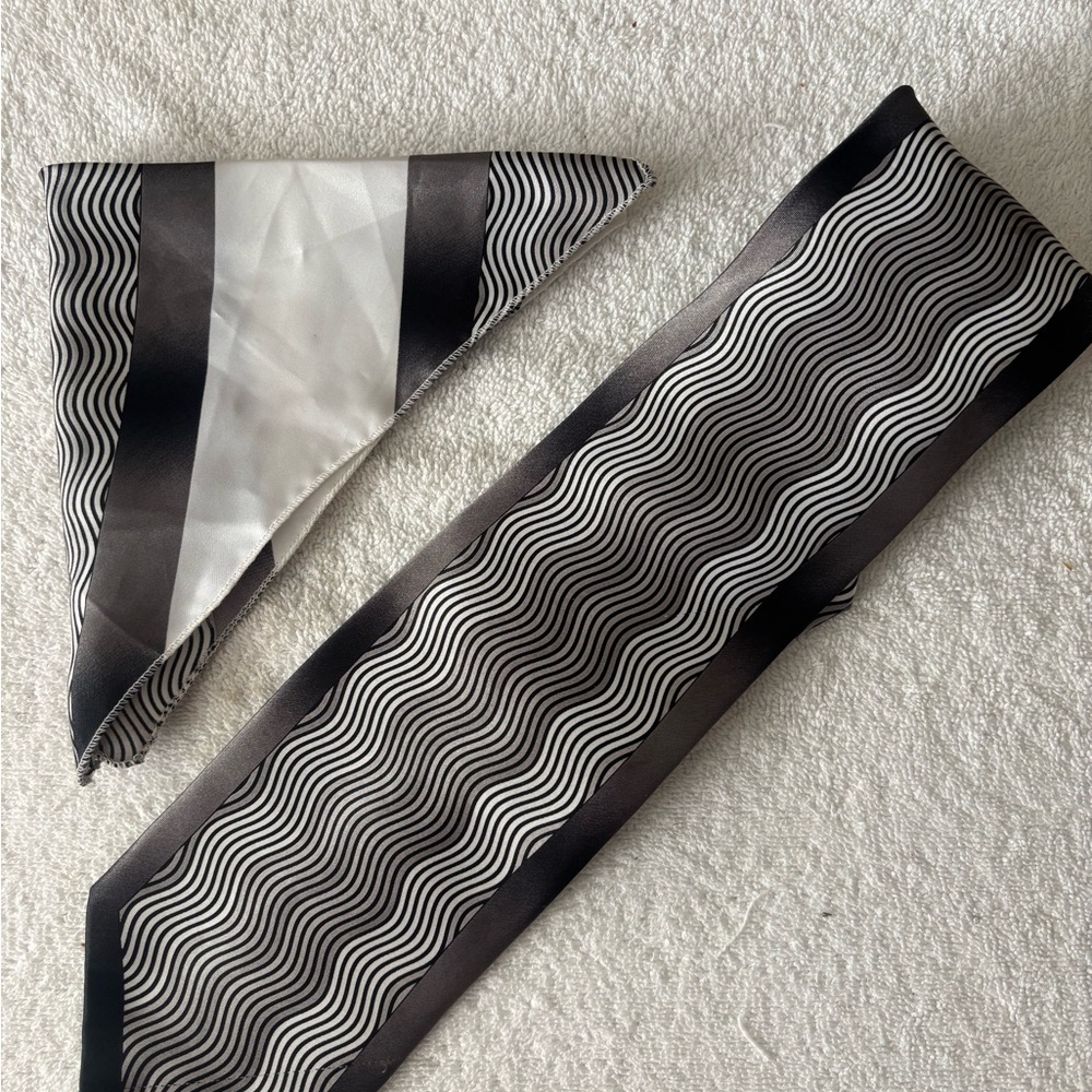 Karl Knox Elegant Black and White Tie